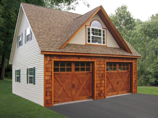Beautiful two car wooden garage in NY