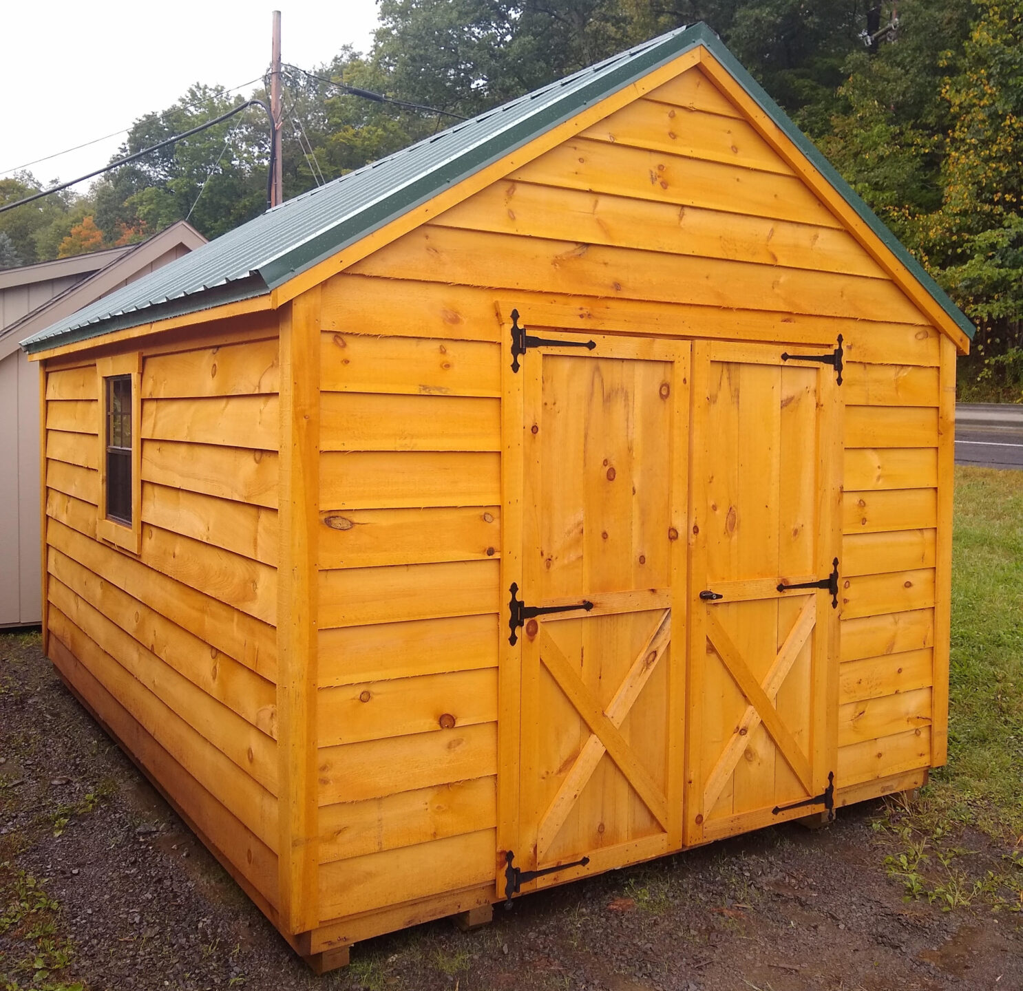 Lap Sided A Frame Shed with Metal Roof