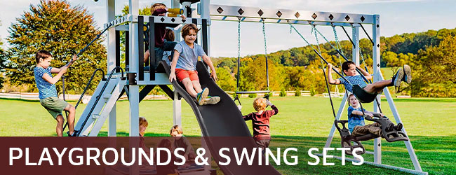 Amish built playground and swing set