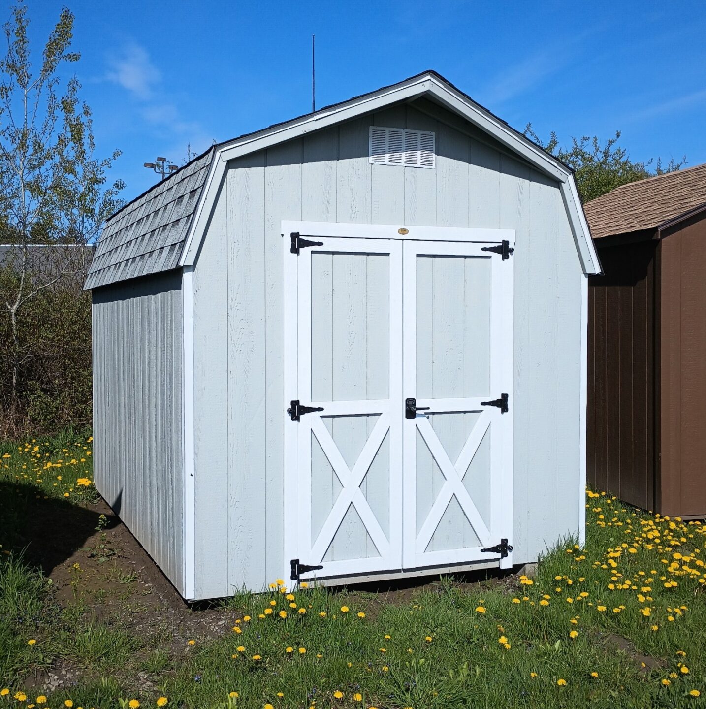 Gray Barn with Double Doors