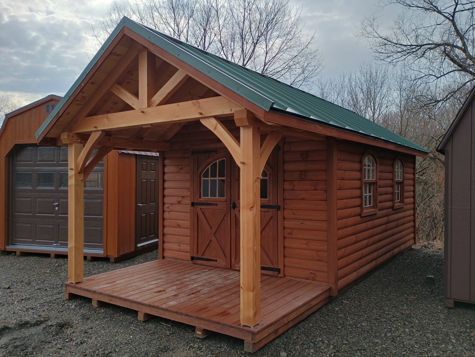 Log Cabin Shed with Porch