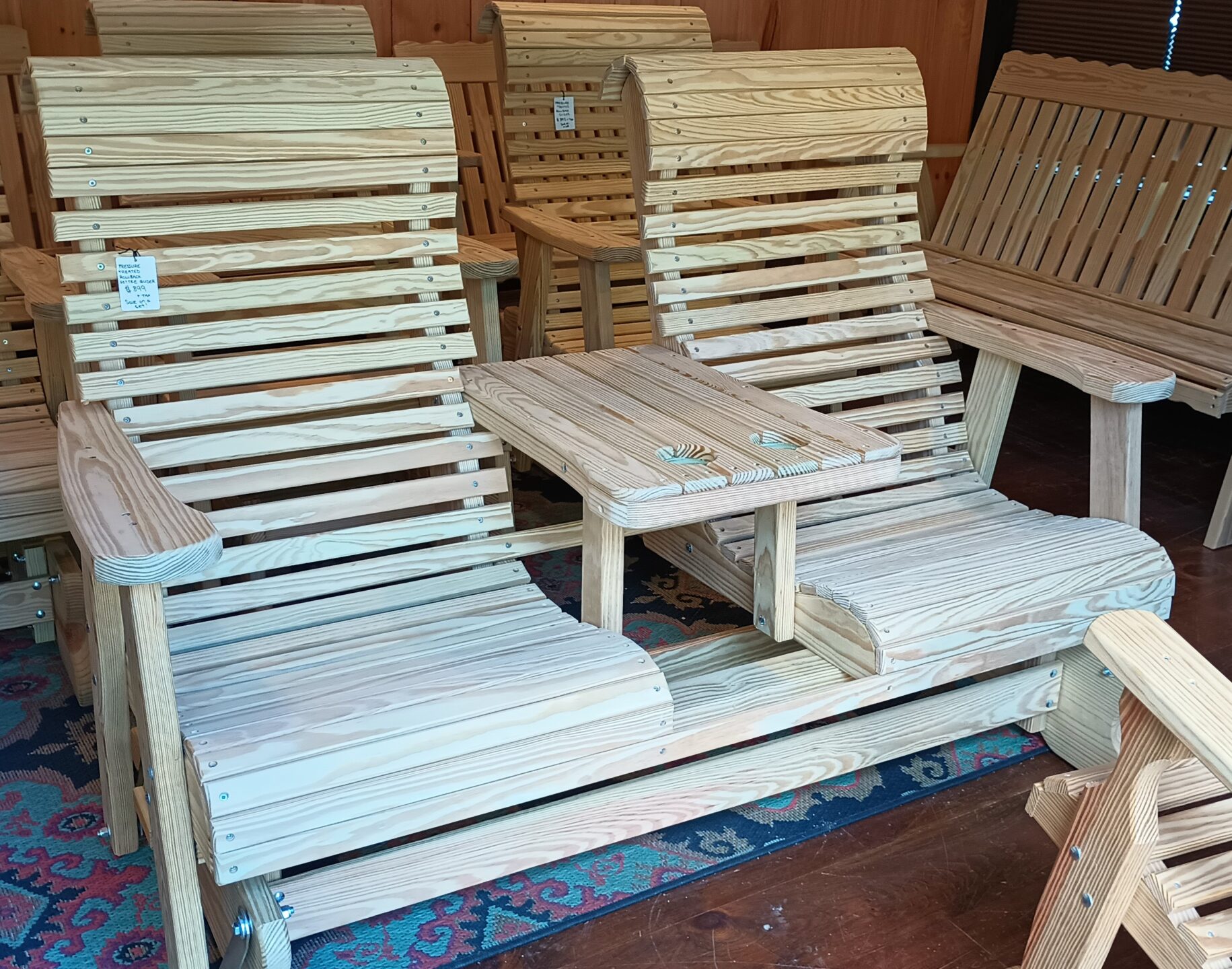 Pressure Treated Double Glider Settee