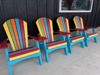 Rainbow Poly Folding Chairs