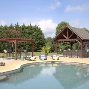 Two units: Wood Traditional Pergola & Alpine Pavilion by Country Lane Gazebos